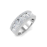 Diamond Half Eternity Ring in 10K/14K gold and platinum with certified lab-grown or natural diamonds