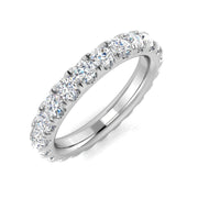 Lab-Grown Diamond Full Eternity Ring Claw Set Wedding Band UK Hallmarked in 10K/14K gold and platinum with certified lab-grown or natural diamonds