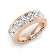 Diamond Iklibgtob Half Eternity Ring in 10K/14K gold and platinum with certified lab-grown or natural diamonds