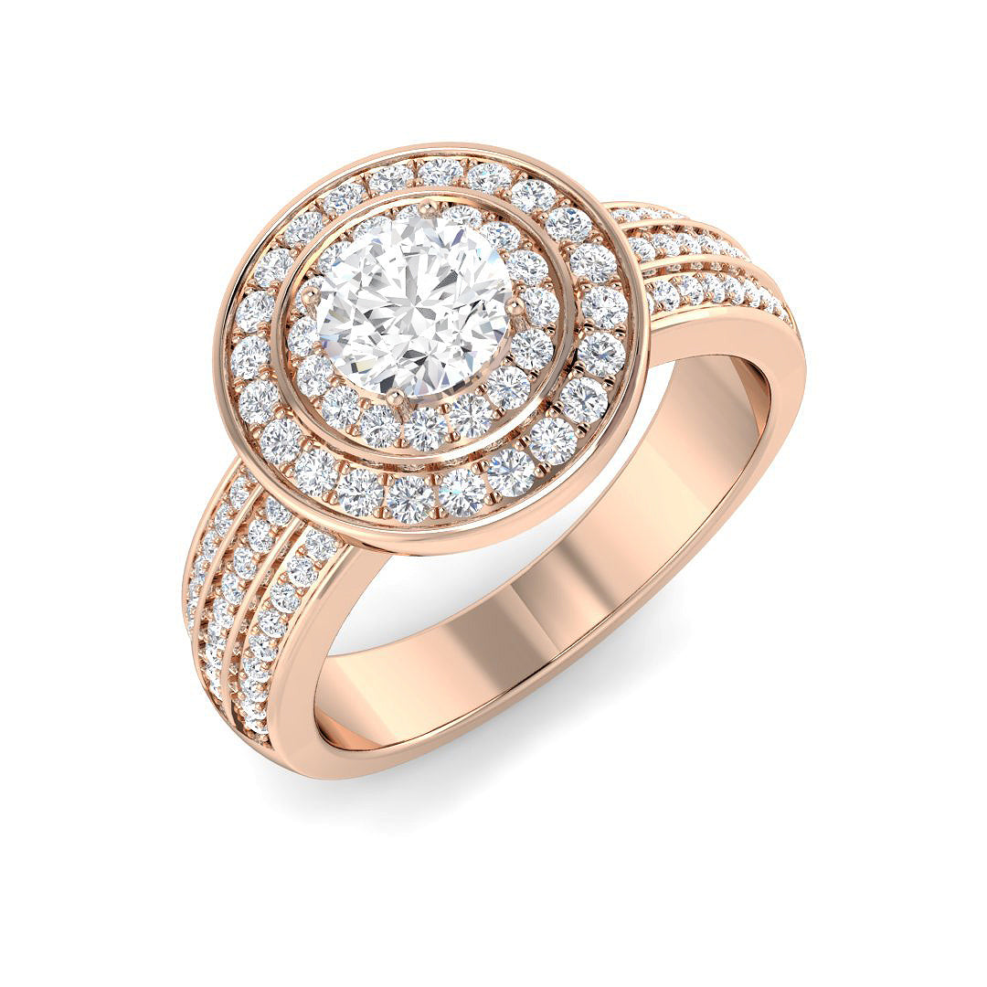 Diamond kisverkmithk Engagement Ring in 10K/14K gold and platinum with certified lab-grown or natural diamonds