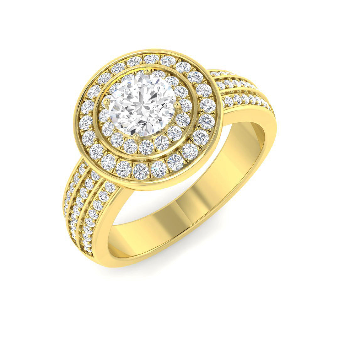 Diamond kisverkmithk Engagement Ring in 10K/14K gold and platinum with certified lab-grown or natural diamonds