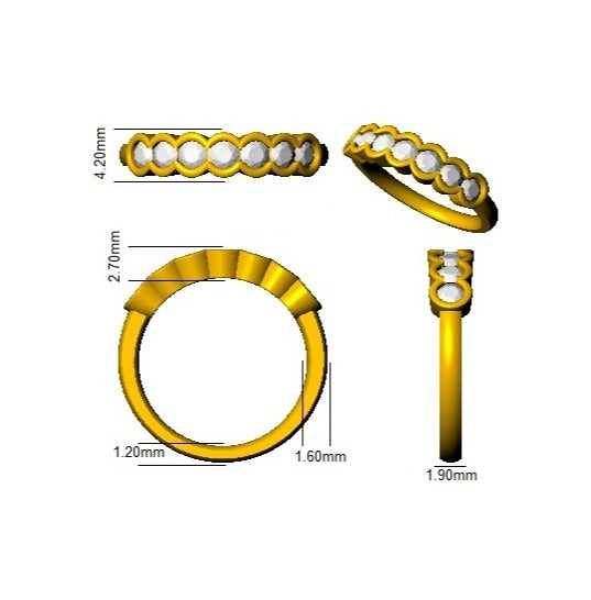 Diamond Eternity Ring in 10K/14K gold and platinum with certified lab-grown or natural diamonds