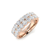 Diamond Half Eternity Ring in 10K/14K gold and platinum with certified lab-grown or natural diamonds