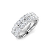 Diamond Half Eternity Ring in 10K/14K gold and platinum with certified lab-grown or natural diamonds