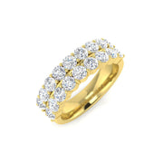 Diamond Half Eternity Ring in 10K/14K gold and platinum with certified lab-grown or natural diamonds
