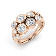 Bubble Ring in 10K/14K gold and platinum with certified lab-grown or natural diamonds