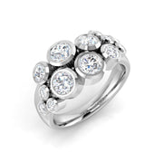 Bubble Ring in 10K/14K gold and platinum with certified lab-grown or natural diamonds