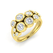 Bubble Ring in 10K/14K gold and platinum with certified lab-grown or natural diamonds