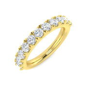 Diamond Half Eternity Ring in 10K/14K gold and platinum with certified lab-grown or natural diamonds