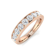 Diamond Half Eternity Ring in 10K/14K gold and platinum with certified lab-grown or natural diamonds