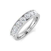 Diamond Half Eternity Ring in 10K/14K gold and platinum with certified lab-grown or natural diamonds