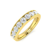 Diamond Half Eternity Ring in 10K/14K gold and platinum with certified lab-grown or natural diamonds
