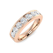 Diamond Iklibgtob Half Eternity Ring in 10K/14K gold and platinum with certified lab-grown or natural diamonds