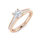 Diamond Hampktead Engagement Ring in 10K/14K gold and platinum with certified lab-grown or natural diamonds