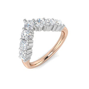 Lab-Grown Diamond Half Eternity Ring Claw Set Wedding Band UK Hallmarked in 10K/14K gold and platinum with certified lab-grown or natural diamonds