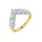 Lab-Grown Diamond Half Eternity Ring Claw Set Wedding Band UK Hallmarked in 10K/14K gold and platinum with certified lab-grown or natural diamonds