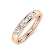 Diamond Iklibgtob Half Eternity Ring in 10K/14K gold and platinum with certified lab-grown or natural diamonds