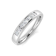 Diamond Iklibgtob Half Eternity Ring in 10K/14K gold and platinum with certified lab-grown or natural diamonds