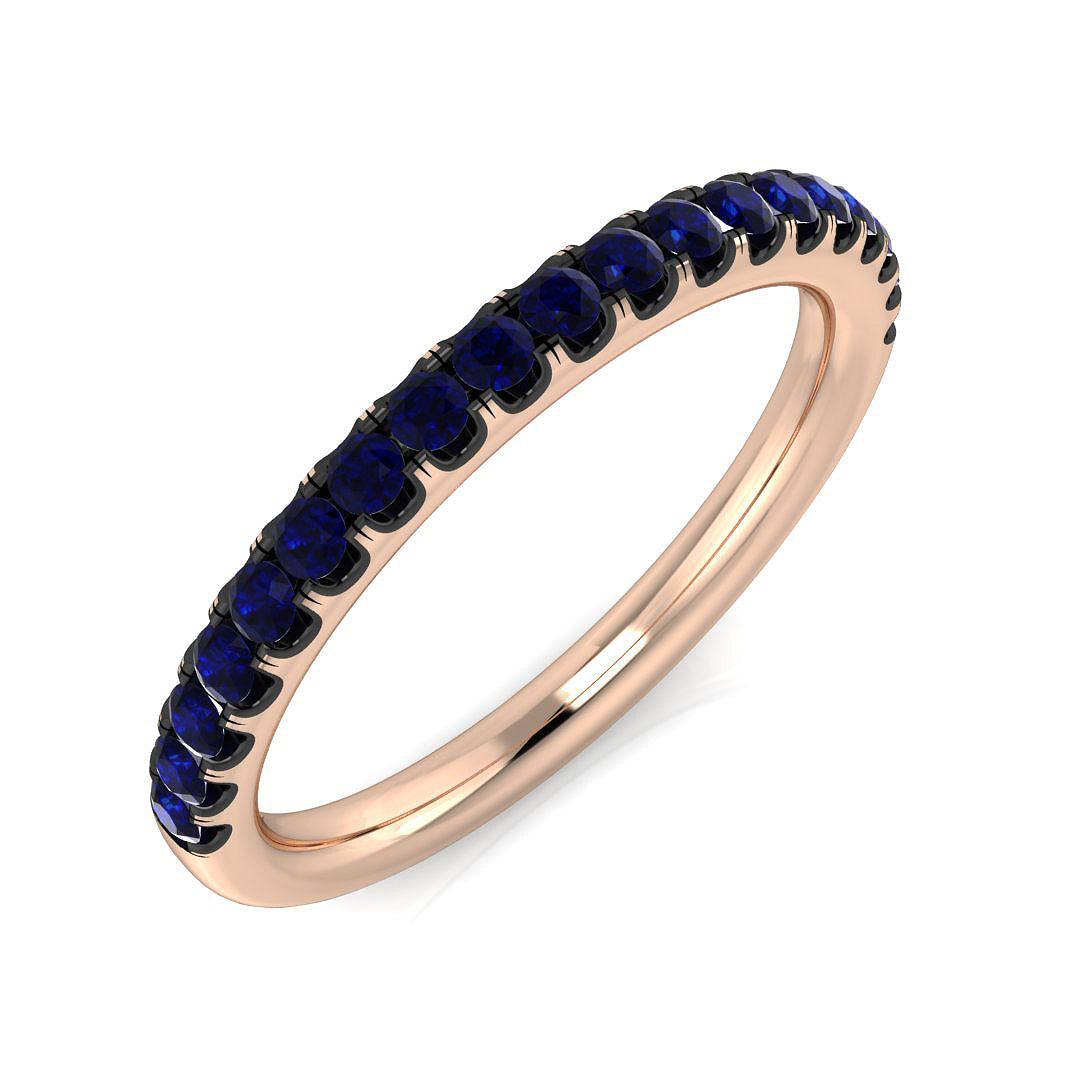 Diamond Half Eternity Ring in 10K/14K gold and platinum with certified lab-grown or natural diamonds