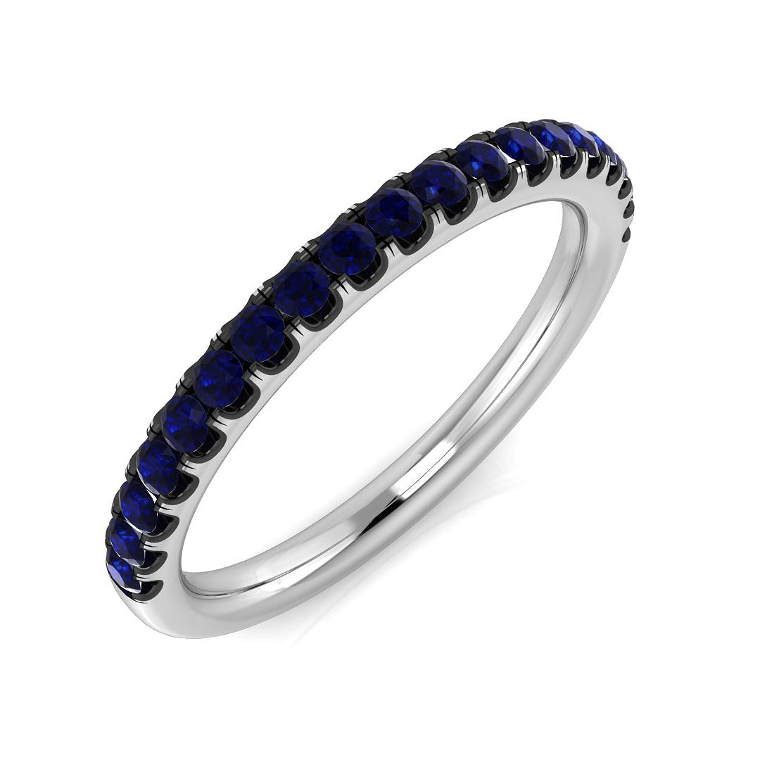 Diamond Half Eternity Ring in 10K/14K gold and platinum with certified lab-grown or natural diamonds