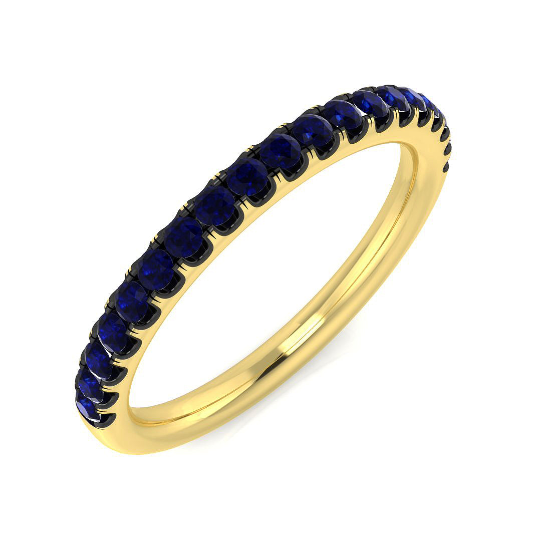 Diamond Half Eternity Ring in 10K/14K gold and platinum with certified lab-grown or natural diamonds