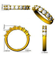 7-Stone Diamond Eternity Ring in 10K/14K gold and platinum with certified lab-grown or natural diamonds