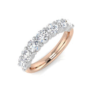 7-Stone Diamond Eternity Ring in 10K/14K gold and platinum with certified lab-grown or natural diamonds