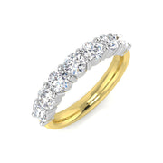 7-Stone Diamond Eternity Ring in 10K/14K gold and platinum with certified lab-grown or natural diamonds