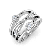 Diamond Bubble Swirl Ring in 10K/14K gold and platinum with certified lab-grown or natural diamonds