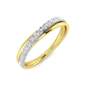 Diamond Barbet Half Eternity Ring in 10K/14K gold and platinum with certified lab-grown or natural diamonds