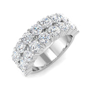 Diamond Half Eternity Ring in 10K/14K gold and platinum with certified lab-grown or natural diamonds