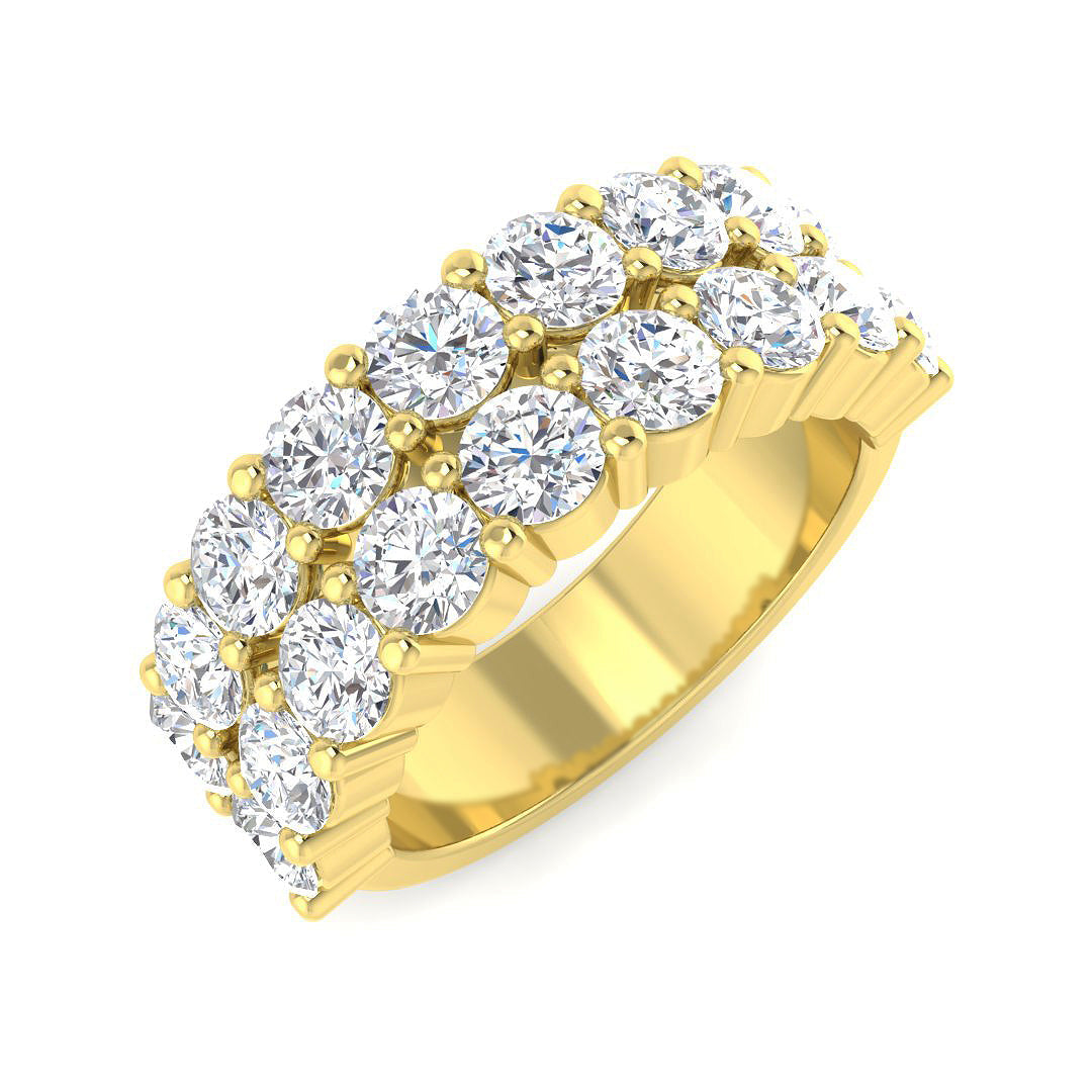Diamond Half Eternity Ring in 10K/14K gold and platinum with certified lab-grown or natural diamonds