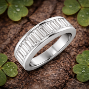 Lab-Grown Diamond Half Eternity Ring in 10K/14K gold and platinum with certified lab-grown or natural diamonds