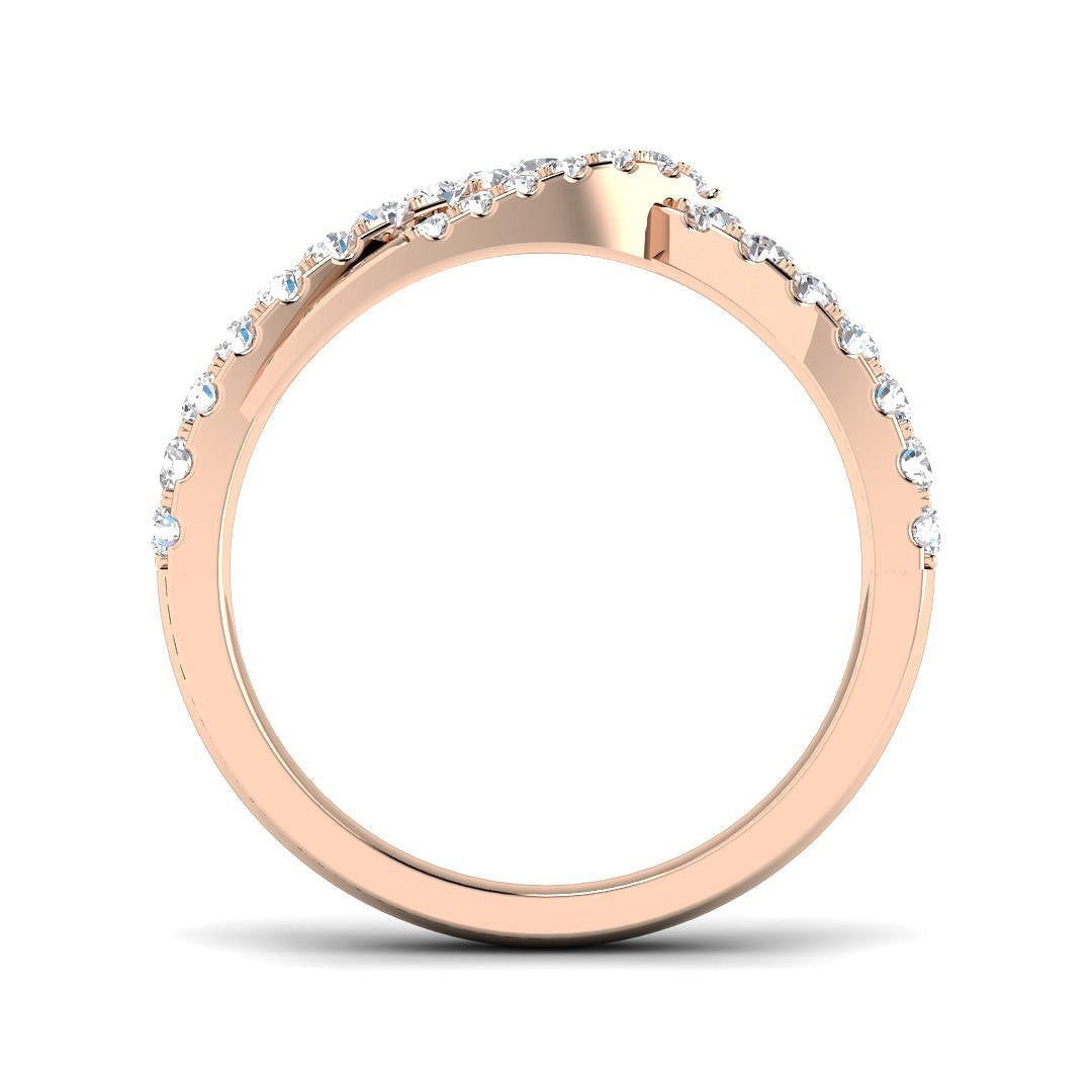 Diamond Wishbone Ring in 10K/14K gold and platinum with certified lab-grown or natural diamonds