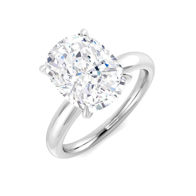 Cushion Cut Diamond Solitaire Engagement Ring | 10K & 14K Gold, Platinum