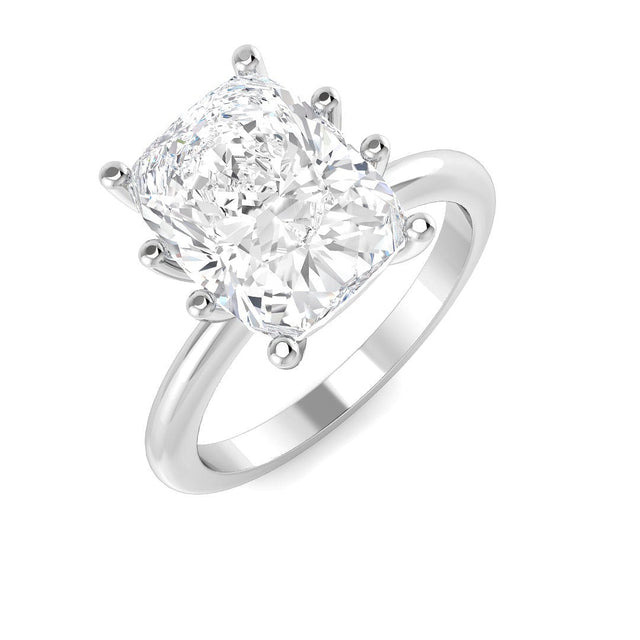 Cushion Cut Diamond Solitaire Engagement Ring | 10K & 14K Gold, Platinum