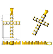 Diamond Cross Pendant in 10K/14K gold and platinum with certified lab-grown or natural diamonds
