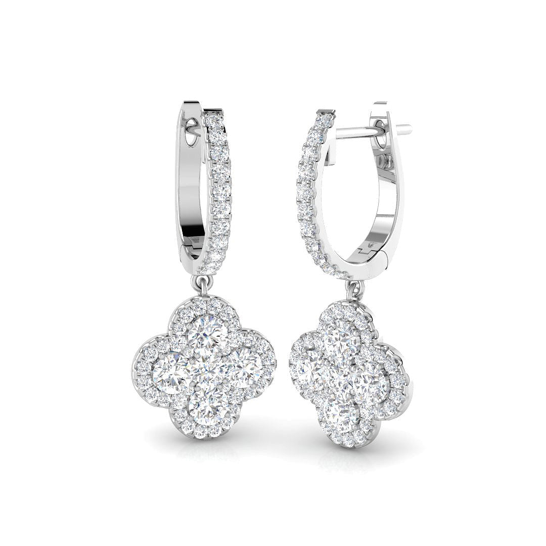 Endon 1.25ct Gold Diamond Shape Earrings - Luxurious Elegance in 10K/14K gold and platinum with certified lab-grown or natural diamonds