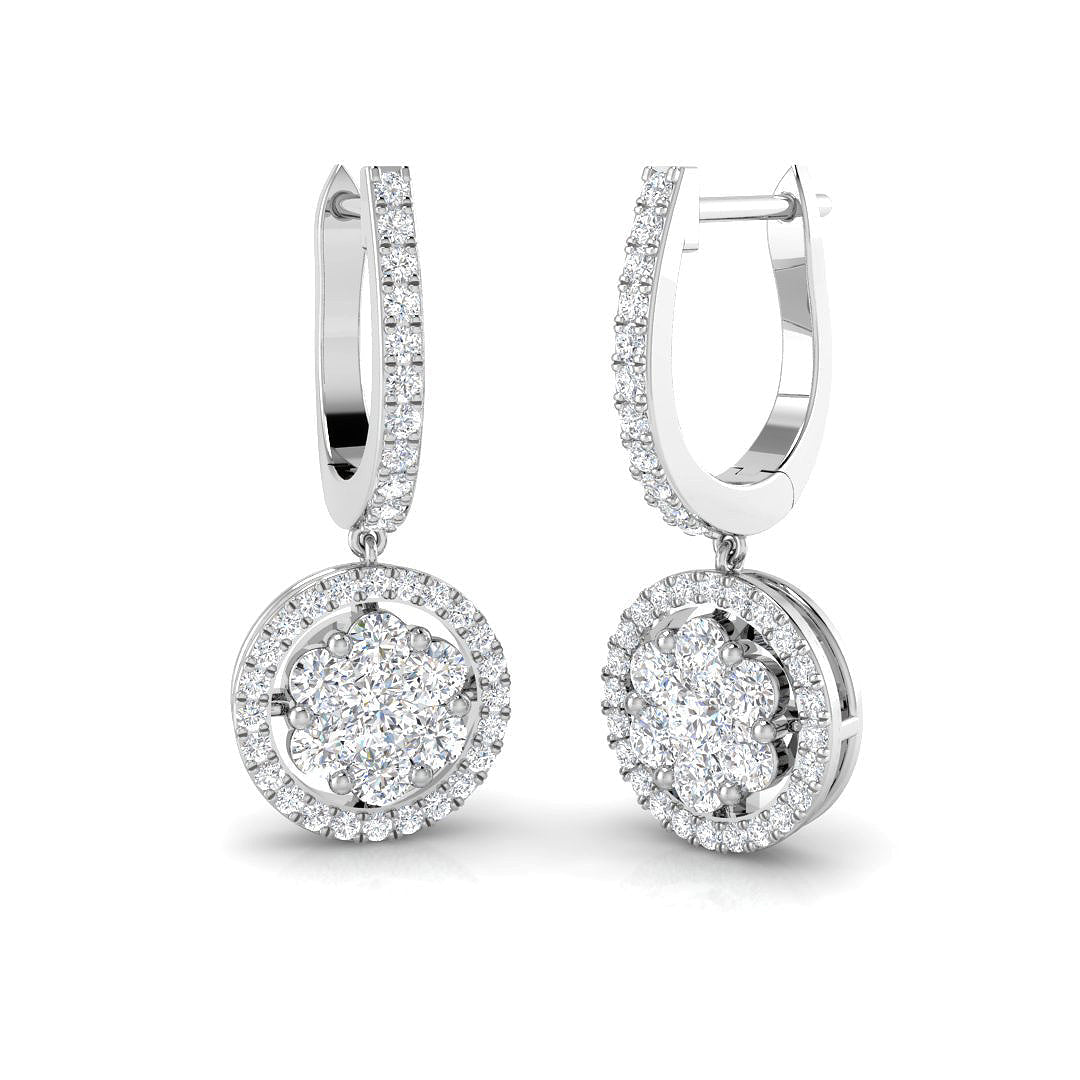 Darsy Gold Diamond Drop & Trilogy Earrings - 1ct Luxury Jewelry in 10K/14K gold and platinum with certified lab-grown or natural diamonds