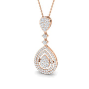 Teardrop Diamond Pendant Without Chain in 10K/14K gold and platinum with certified lab-grown or natural diamonds