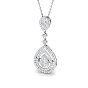 Teardrop Diamond Pendant Without Chain in 10K/14K gold and platinum with certified lab-grown or natural diamonds