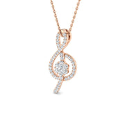 0.33ct Diamond Pendant in 10K/14K gold and platinum with certified lab-grown or natural diamonds