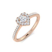 Diamond Cabobbury Engagement Ring in 10K/14K gold and platinum with certified lab-grown or natural diamonds