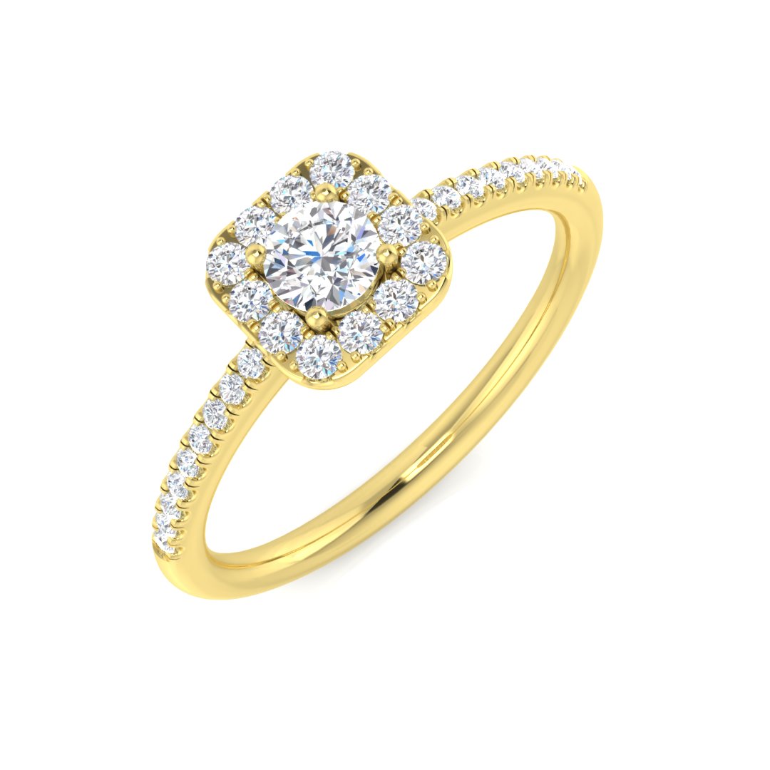 Diamond Duchekk Engagement Ring in 10K/14K gold and platinum with certified lab-grown or natural diamonds