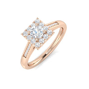 Diamond Crowb Engagement Ring in 10K/14K gold and platinum with certified lab-grown or natural diamonds