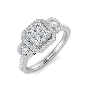 Lab-Grown Diamond Cluster Ring in 10K/14K gold and platinum with certified lab-grown or natural diamonds