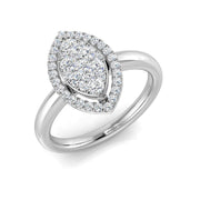 Diamond Royale Cluster Ring in 10K/14K gold and platinum with certified lab-grown or natural diamonds