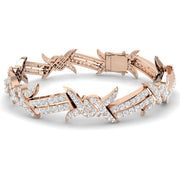 Round Cut Lab Grown Diamond Fancy Designer Bracelet in 10K/14K gold and platinum with certified lab-grown or natural diamonds