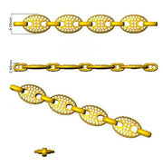 Natural Diamond Puff Link Bracelet with Pave Set Oval Links & Box Clasp in 10K/14K gold and platinum with certified lab-grown or natural diamonds