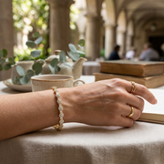 Natural Baguette and Round Cut Floral Eternity Bangle with Hinged Box Lock in 10K/14K gold and platinum with certified lab-grown or natural diamonds